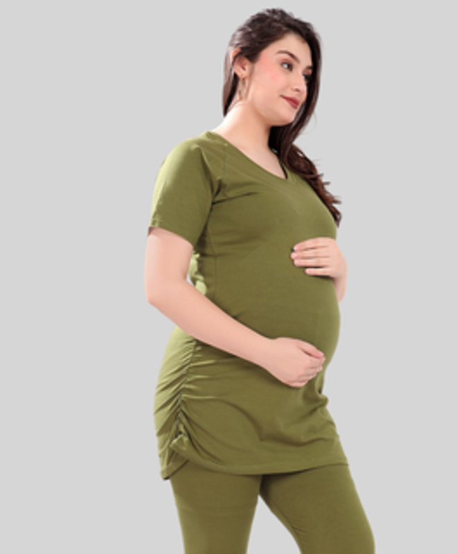 

TUMMY Maternity T-shirt - Green -XXL