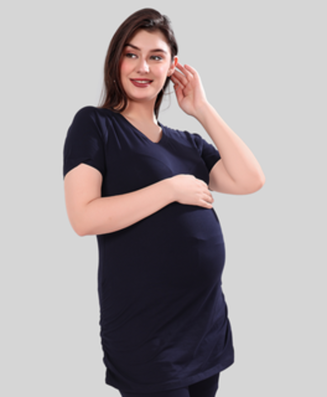 

TUMMY Maternity T-shirt - Blue -L