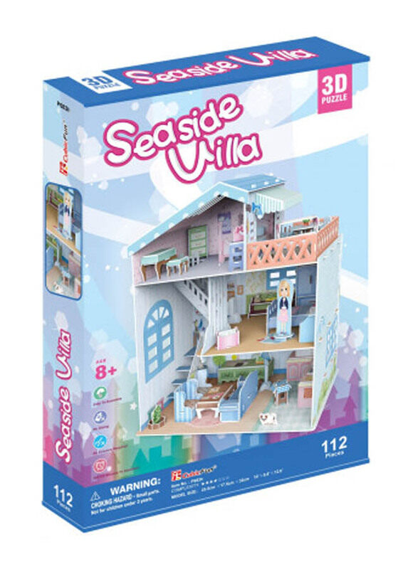 

Cubic Fun 112-Piece Seaside Villa 3D Puzzle, Ages 6+