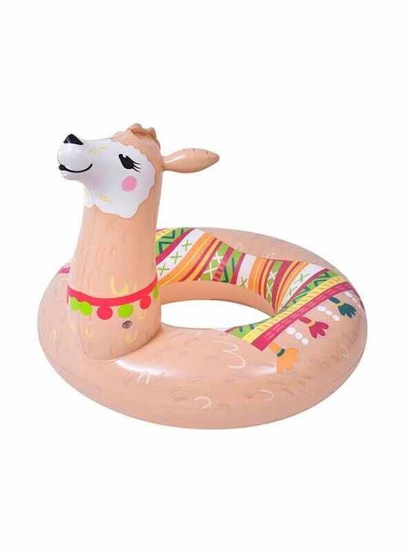 

Jilong Sun Club Alpaca Shaped Inflatable Swim Ring, 115cm, 37609, Beige