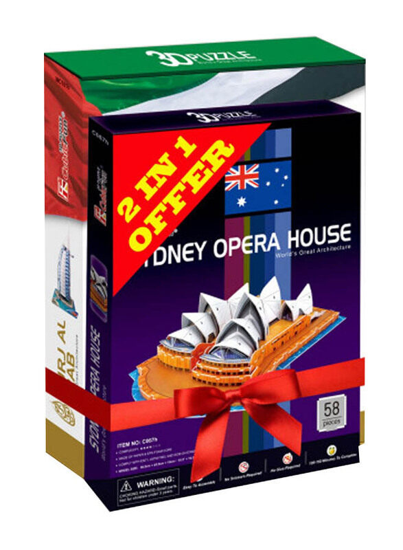 

Cubic Fun 58-Piece Burj Al-Arab + Sidney Opera House, Ages 8+