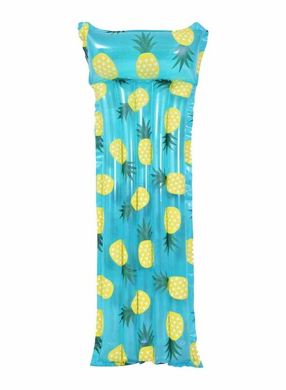 

Jilong Sun Club Pineapple Inflatable Pool Float, 37632, Multicolour