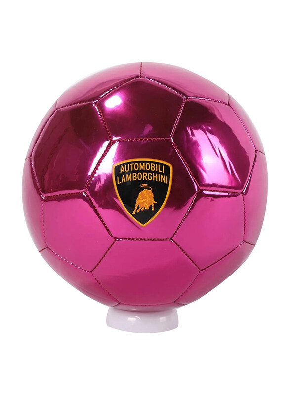 

Lamborghini Size-5 Diamond Pattern PVC Soccer Ball, Pink