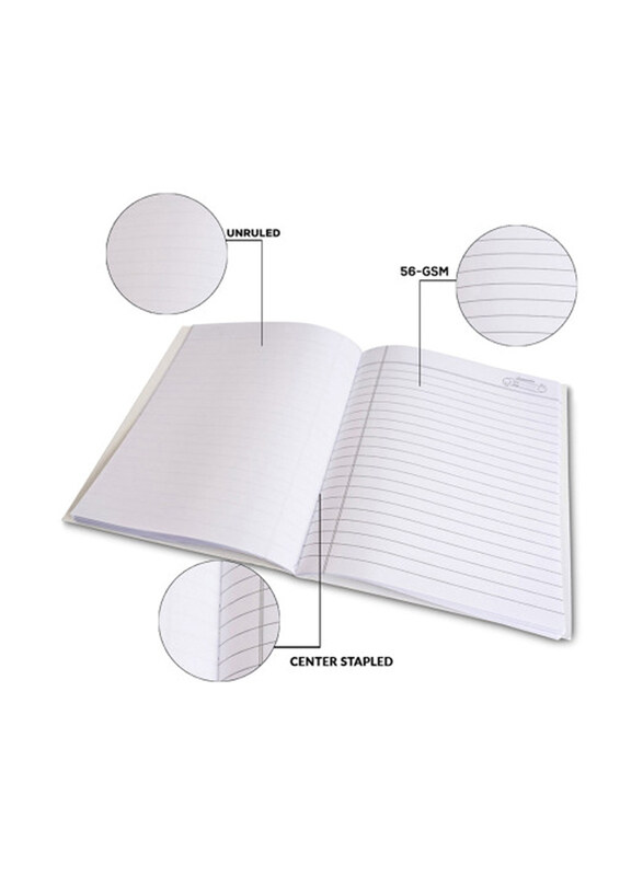 

Classmate Single Line Exercise Book Interleaf, 100 Sheets, 56 GSM, A4 Size, 6 Piece, White