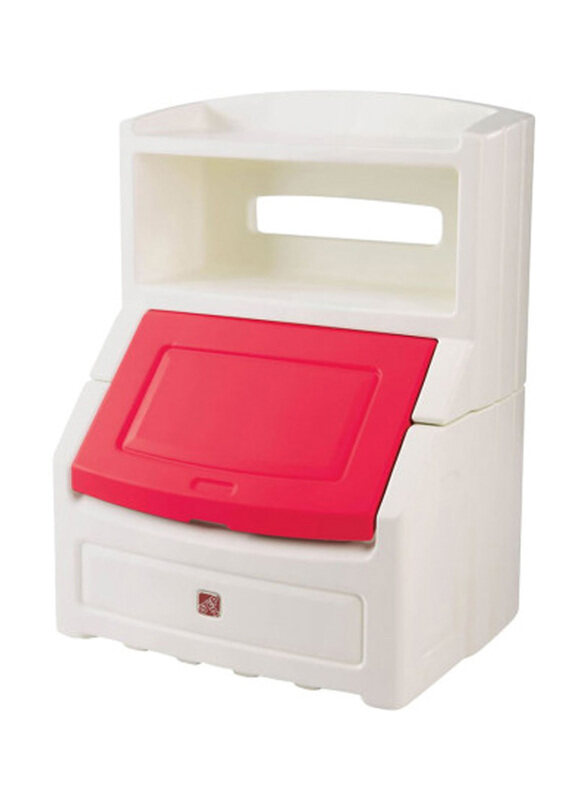 

Step2 Lift & Hide Bookcase Storage Chest, Red/White