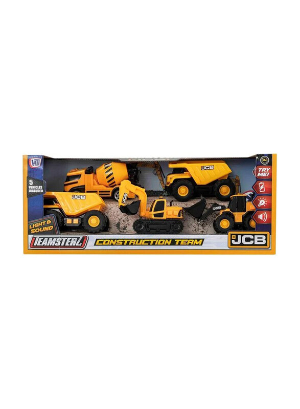 

Teamsterz Light & Sound Construction Team Jcb Set, 5 Piece, Yellow/Black, Ages 3+