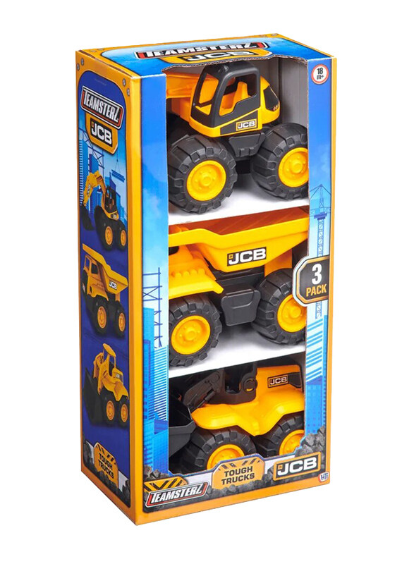 

Teamsterz 7-inch Tough Trucks Jcb, 3 Piece, Yellow/Black, Ages 3+