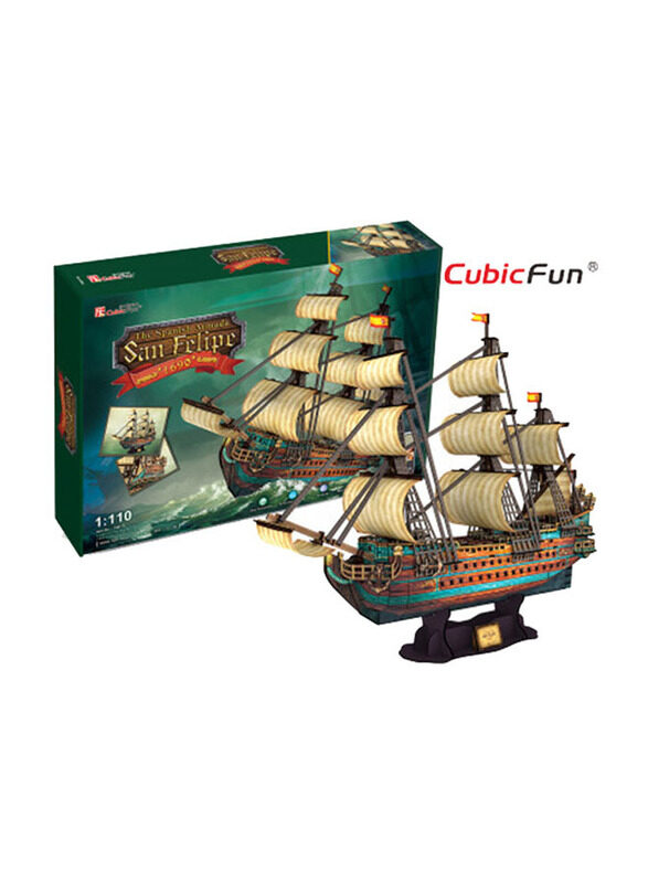 

Cubic Fun 248-Piece Spanish Armada The San Felipe 3D Puzzle, Ages 8+