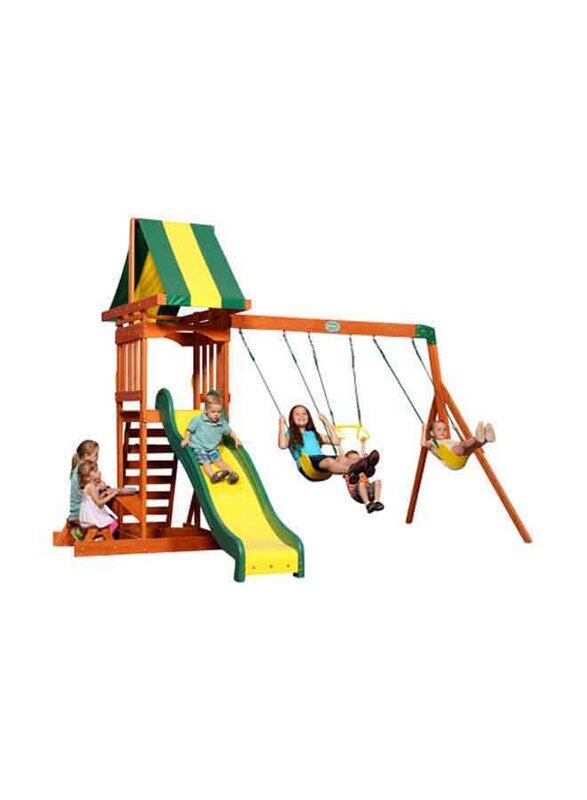 

Backyard Discovery Prestige Wooden Swing Set, Multicolour, Ages 5+