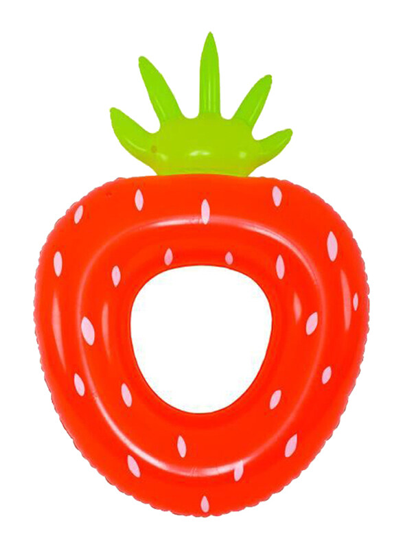 

Jilong Strawberry Inflatable Float Ring, 37400, Red
