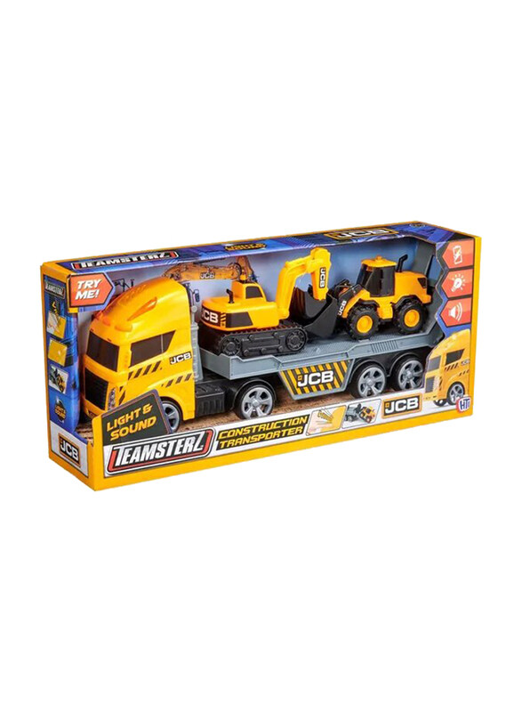 

Teamsterz Light & Sound Construction Transporter Jcb, Yellow/Black, Ages 3+