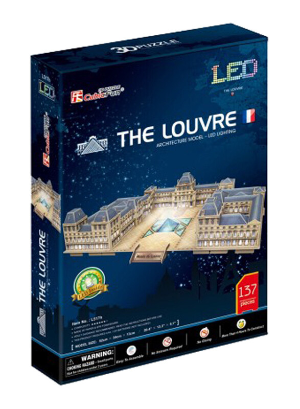 

Cubic Fun 137-Piece The Louvre Led Lighting, Ages 8+