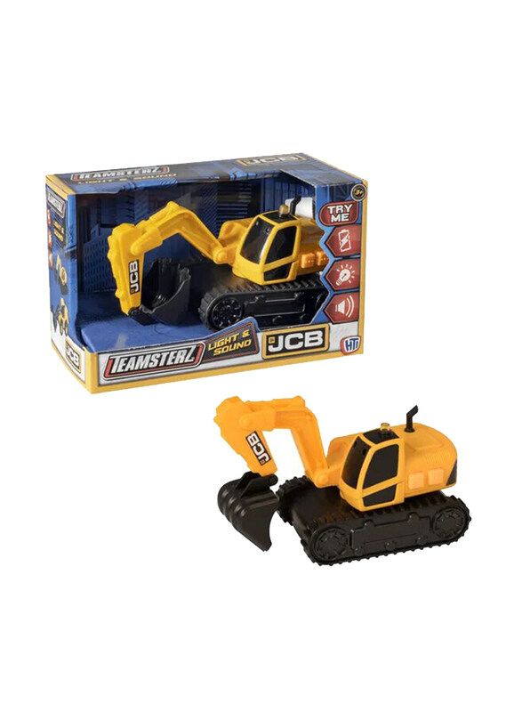 

Teamsterz Small Light & Sound Excavator Jcb, Yellow/Black, Ages 3+