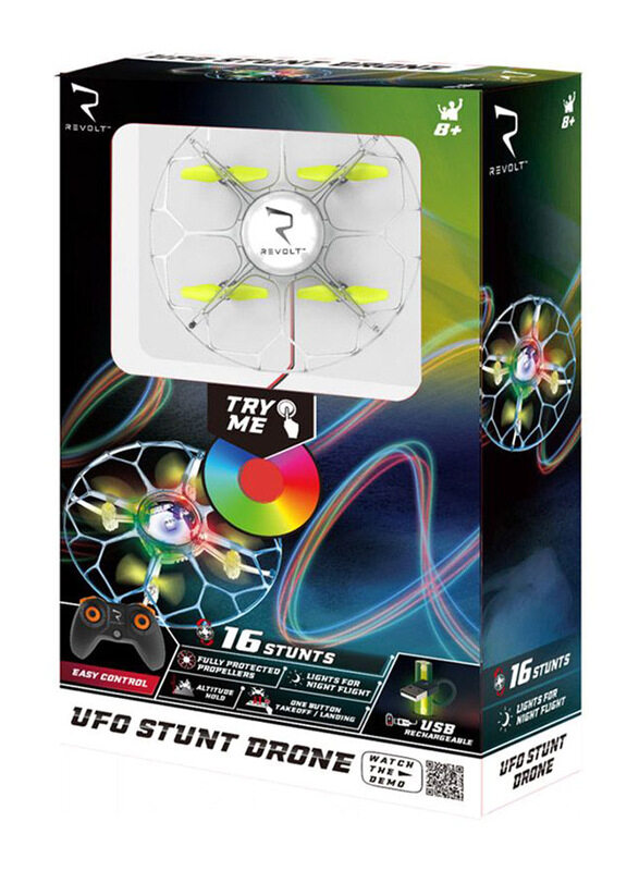 

Syma Remote Control UFO Stunt Quadcopter, Ages 8+