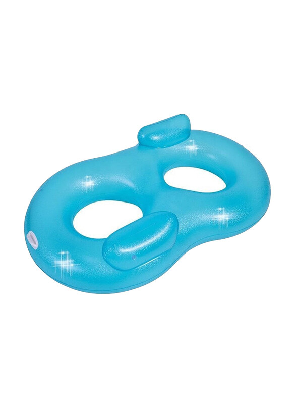 

Jilong Sun Club Mosaic Duo Water Lounger Inflatable Pool Ring, 33061, Blue