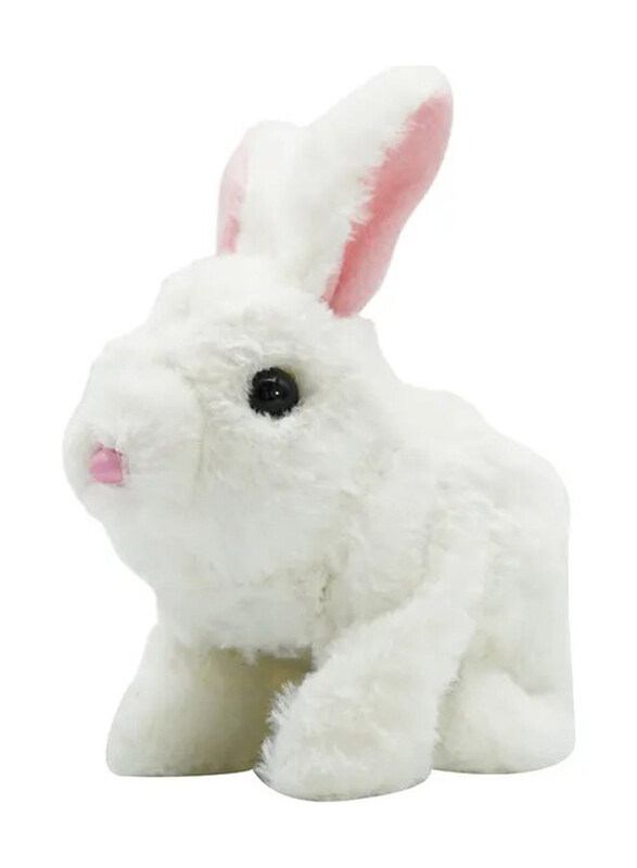 

Pugs At Play Hopper Jumping Rabbit Plush Toy, White, Ages 3+