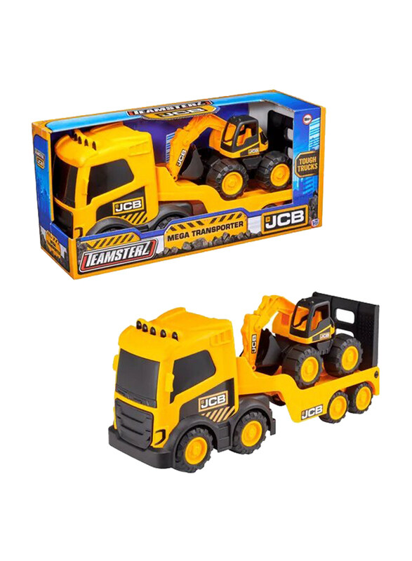 

Teamsterz Jcb Mega Transporter with Excavator, Yellow/Black, Ages 3+