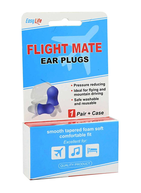 

Easy Life Flight Mate Ear Plugs with Case, EL0168, Multicolour