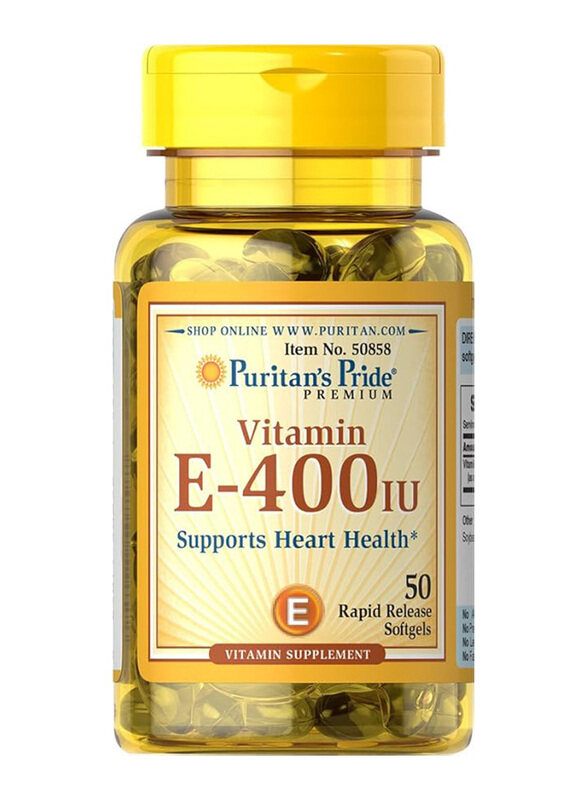 

Puritan's Pride Vitamin E-400 IU Softgels, 50 Pieces