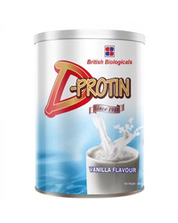 British Biologicals D-Protin Vanilla Flavour Powder, 400gm