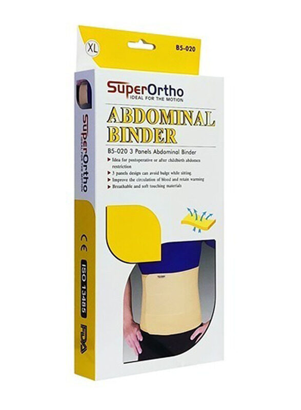 

Super Ortho B5-029 Deluxe 3 Panels Ab Binder, Medium, Beige