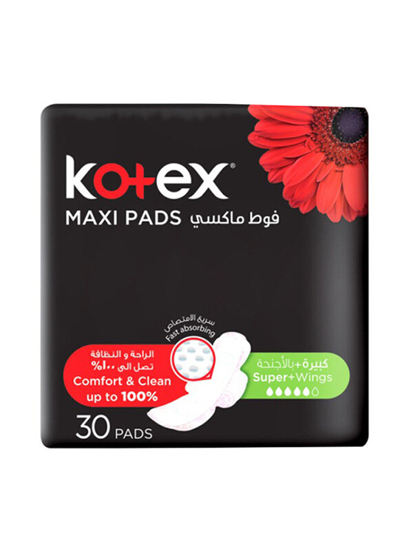 

Kotex Maxi Slim Super With Normal Wings Coco, 30 Pads