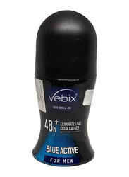 Vebix Blue Active Deo Roll On for Men, 50ml