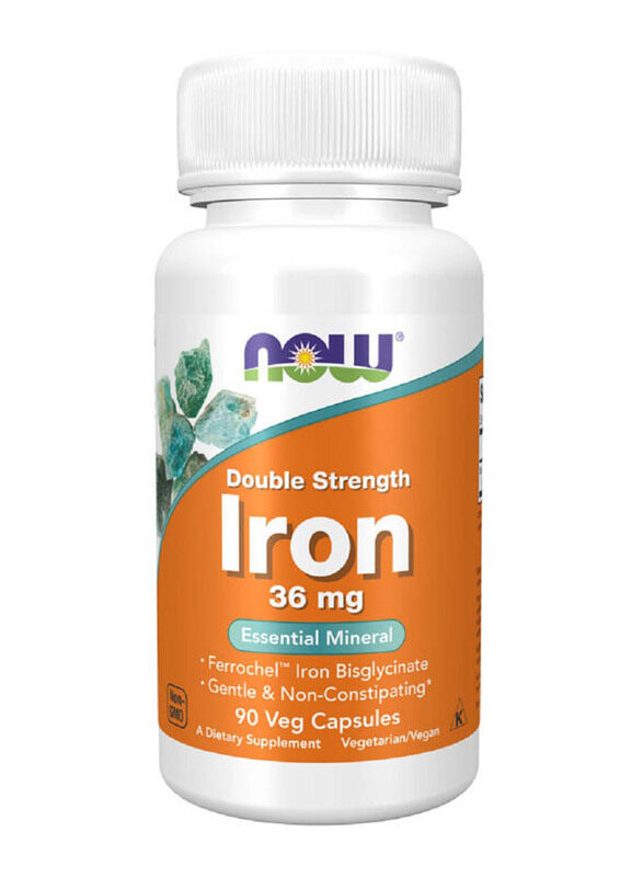 

Now Foods Double Strength Iron, 36mg, 30 Capsules