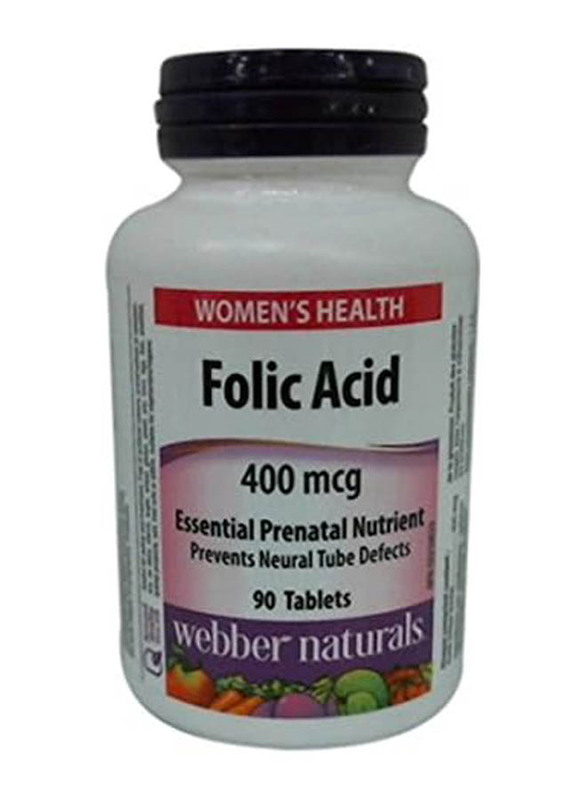 

Webber Naturals Folic Acid for Women's Health, 400mcg, 90 Tablets