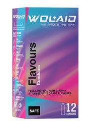 Wolaid Flavours Comdom, 12 Pieces