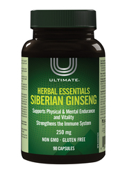 Ultimate Herbal Essentials Siberian Ginseng 250mg Capsules, 90 Pieces