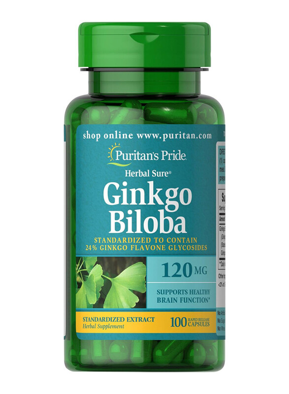 

Puritan's Pride Ginkgo Biloba, 120mg, 100 Capsules