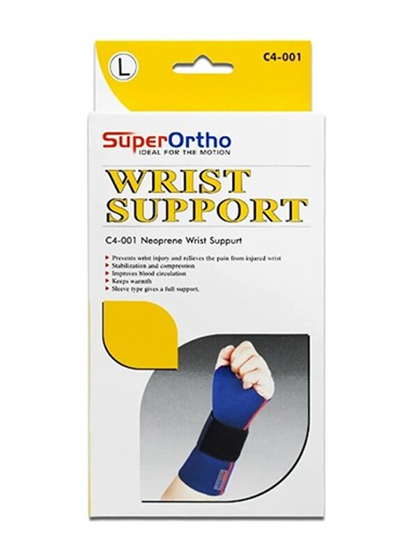 

Super Ortho C4-001 Neoprene Wrist Support, Large, Blue