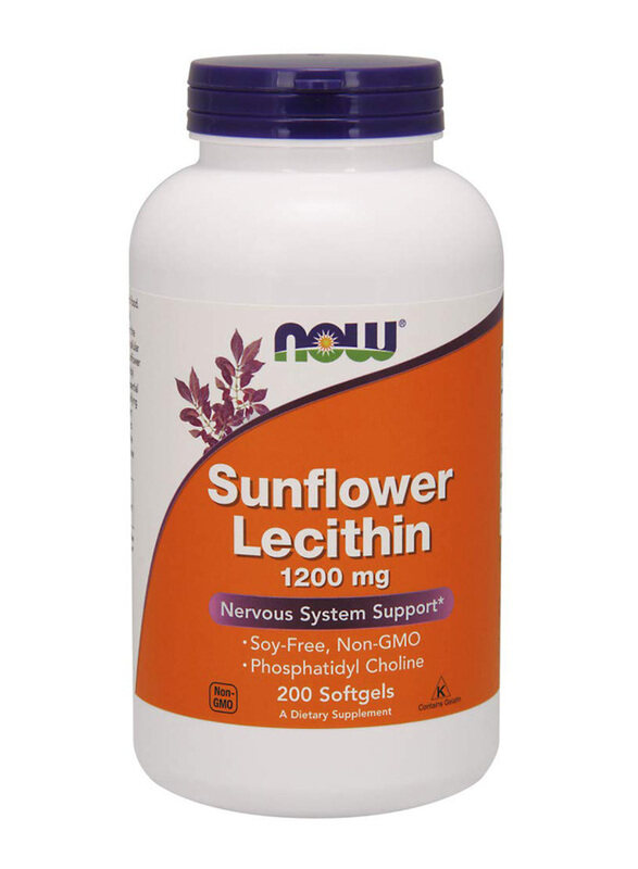 

Now Foods Sunflower Lecithin Dietary Supplement, 1200mg, 200 Softgels