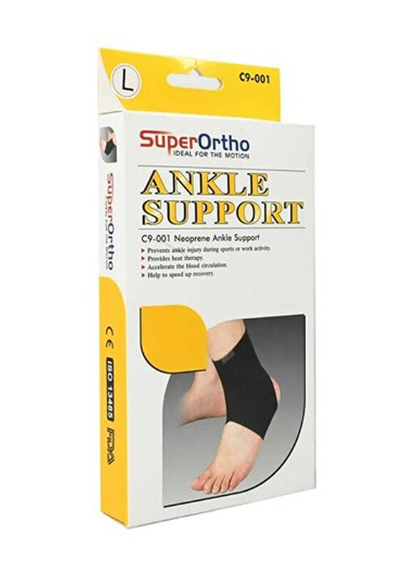 

Super Ortho C9-001 Neoprene Ankle Support, Large, Black
