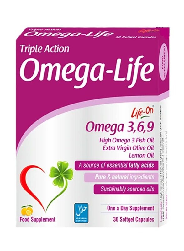

Life-On Life On Triple Action Omega-Life 3,6,9 30 Softgel Capsules