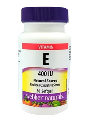 Webber Naturals Vitamin E, 400 IU, 30 Softgels