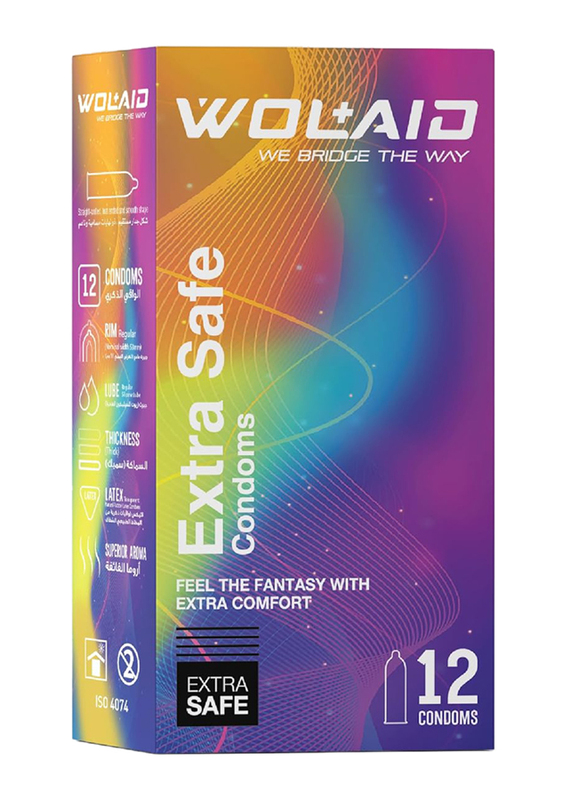 Wolaid Extra Safe Comdom, 12 Pieces