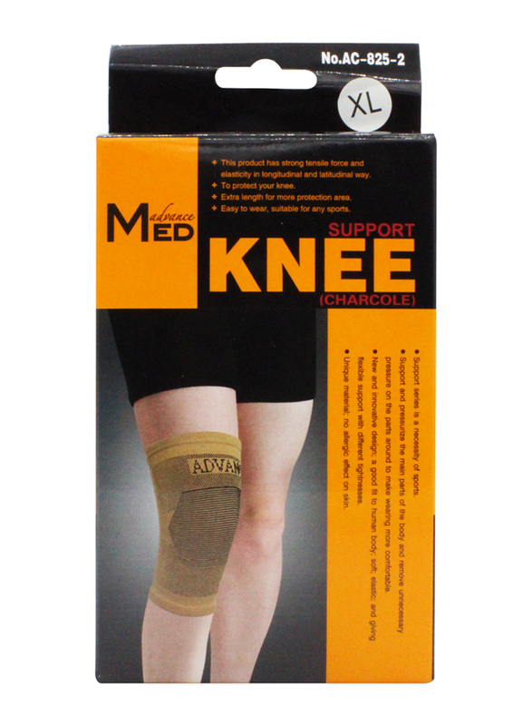 Advance Med Knee Support, XL, Charcoal