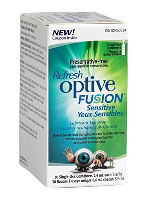 

Refresh Optive Fusion Sensitive Lubricant Eye Drops, 30 x 0.4ml