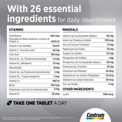 Centrum Silver with Lutein for 50+ Adults, 100 Tablets