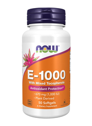 Now Vitamin E-1000 With Mixed Tocopherols, 50 Softgels