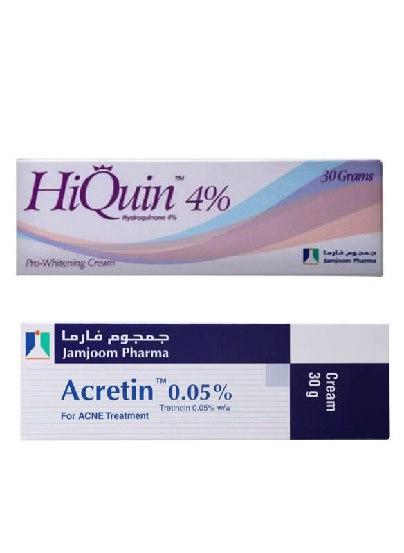 

JAMJOOM PHARMA Acretin Ance Cream 0.05% 30g With HiQuin Beauty Cream 4% 30g
