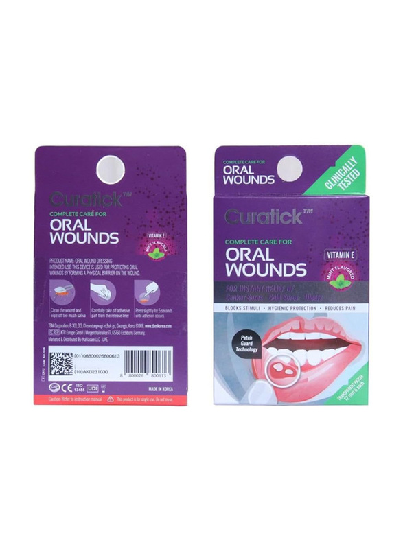 Curatick Oral Wound Dressing, 6 Patches