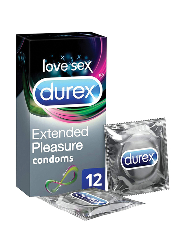 Durex Extended Pleasure Condoms, 12 Pieces