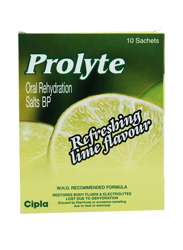 

Cipla Prolyte ORS Lemon Sachet, 21gm x 10 Sachets