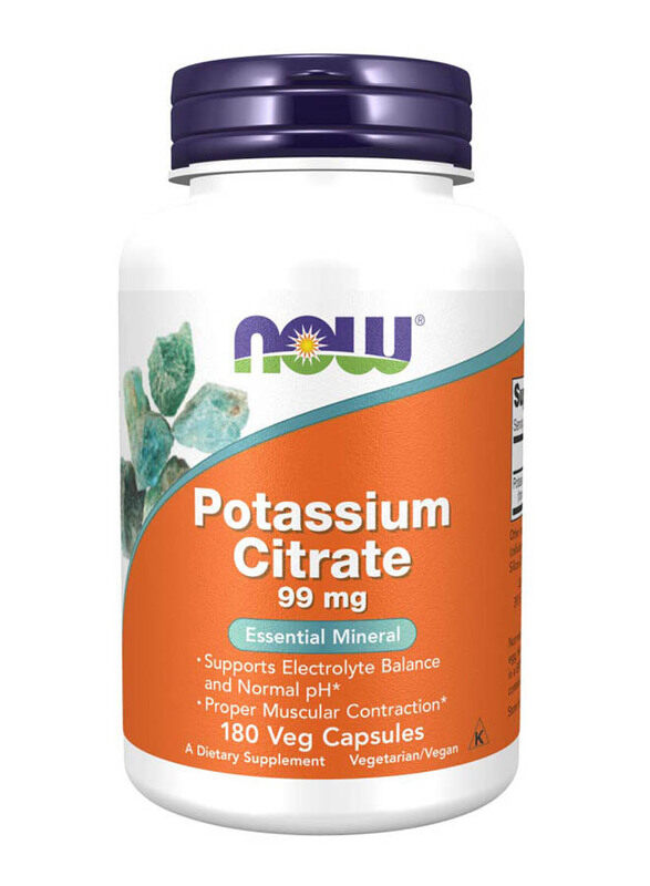 

Now Foods Potassium Citrate, 99mg, 180 Capsules