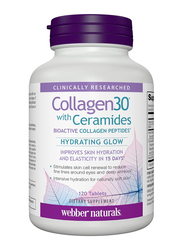 Webber Naturals Collagen30 with Ceramides Bioactive Collagen Peptides, 120 Tablets