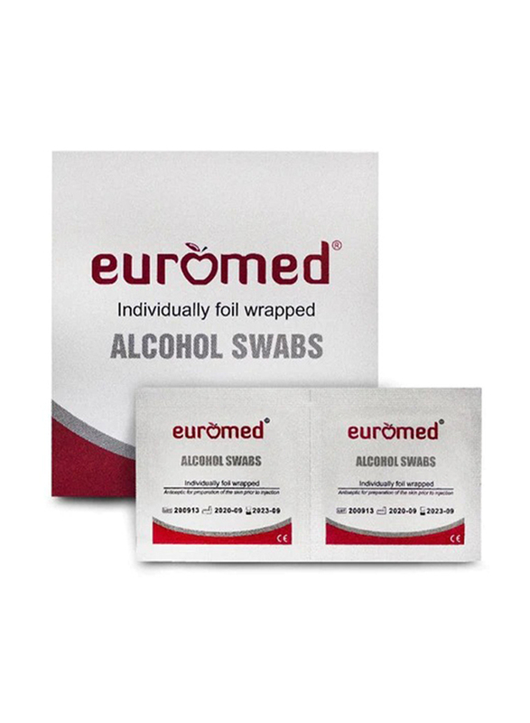 

Euromed Alcohol Swab, 100 Pieces, White