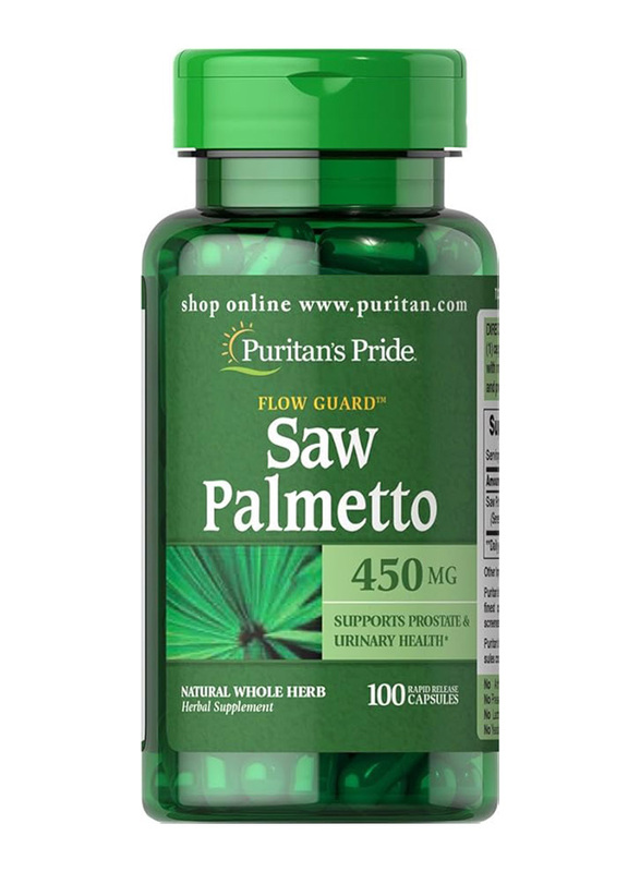 

Puritan's Pride Saw Palmetto 450mg Supplement, 100 Capsules